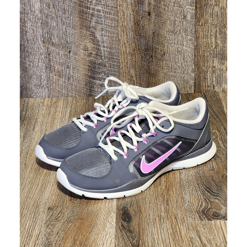 Nike Flex Trainer 4 Womens Size 9.5 Gray‎ Running Shoes Sneakers 643083-014